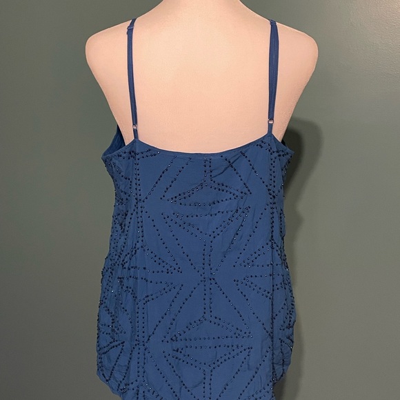 Anthropologie x Bl^nk London Beaded Camisole Tank, S, Blue - Picture 2 of 5